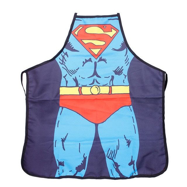 Tablier superman parce que un peu geek sur les bord et pour le "super mari"