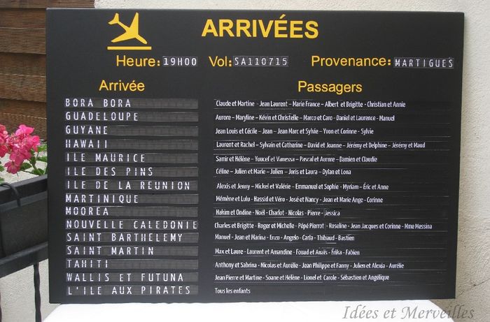 Plan de table voyage - 1