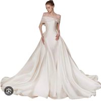 Robe sirène en satin avec traîne - 2