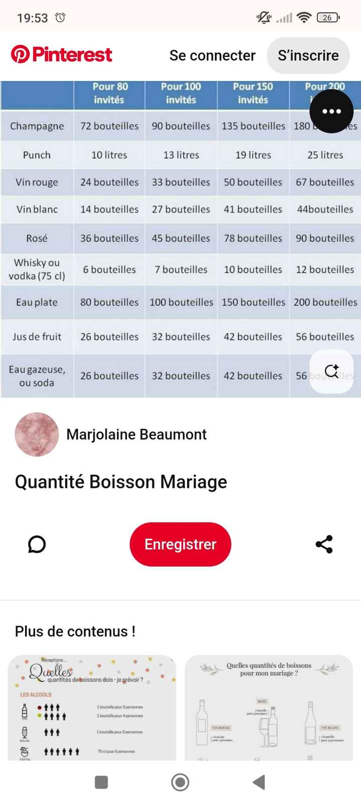 Quantité de boisson - 1