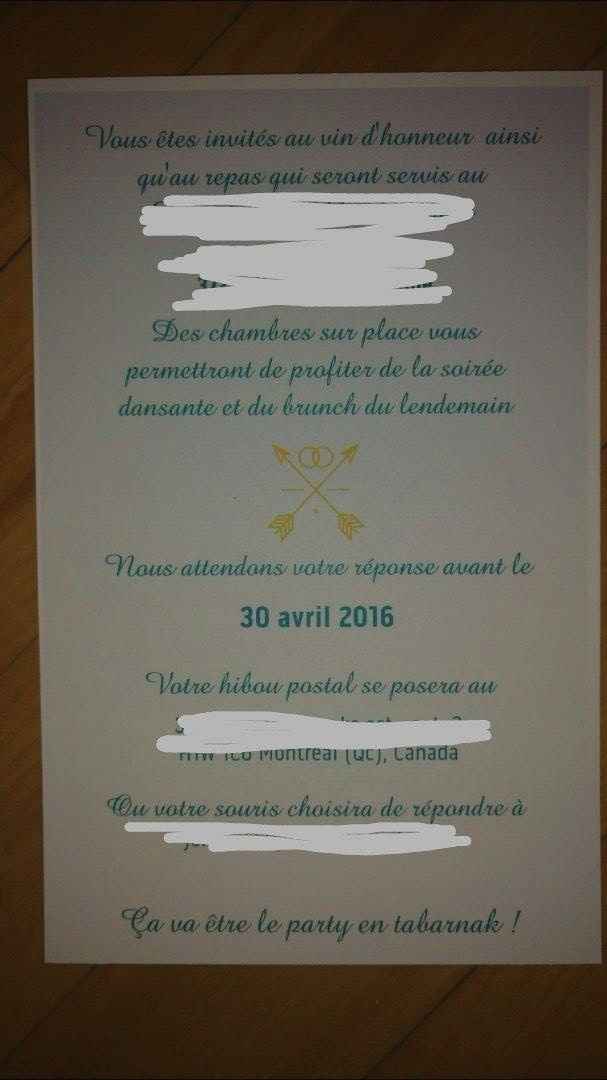 Invitation Verso