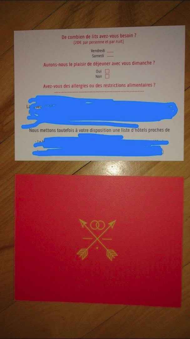 Carton réponse Verso