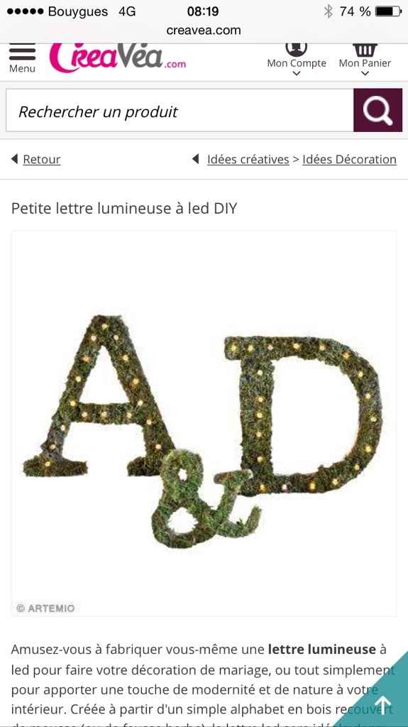 Nouveaux achats : lettres lumineuses - 1