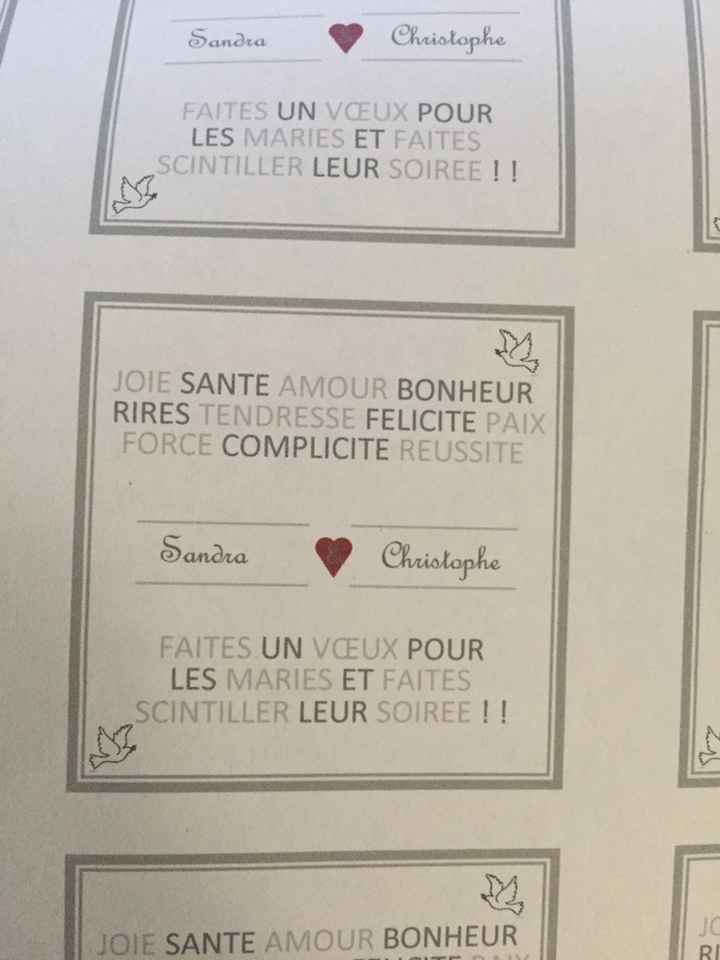 Étiquettes cierges magiques - 1