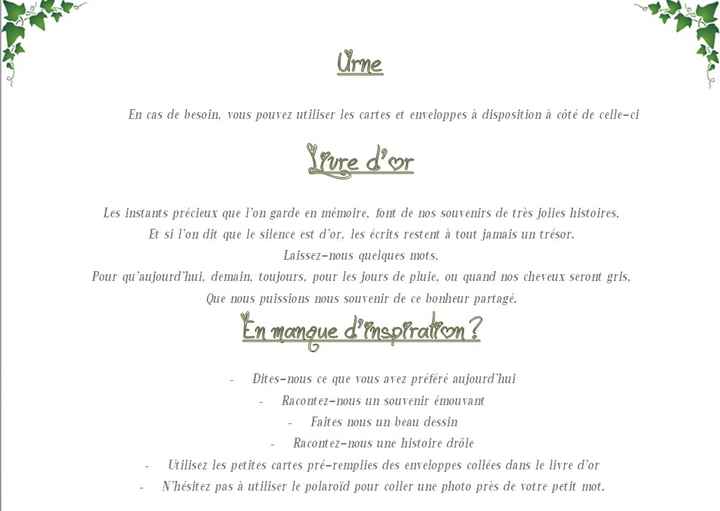 Affiche notice livre d or - 2