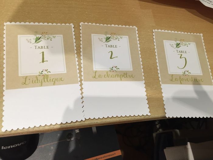 Plan de table assorti aux marque table - 2
