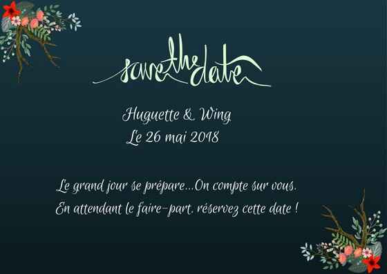  Nos Save the date par mail - 1