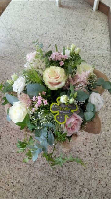 Composition florale vieux rose - 2