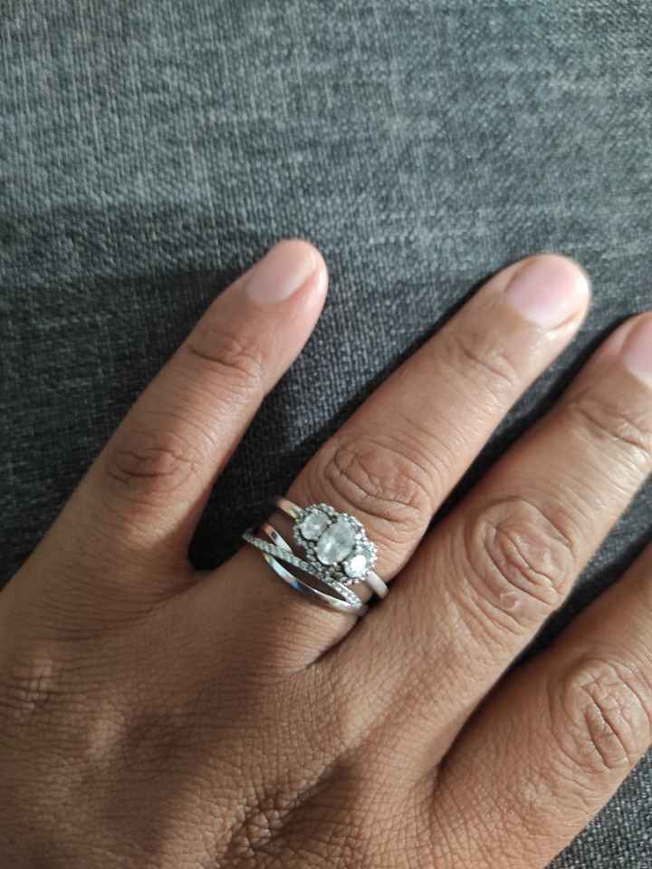 Compatibilité bague de fiançaille et mariage - 1