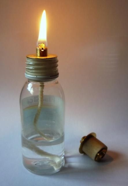 Lampe à huile dans flacon DIY