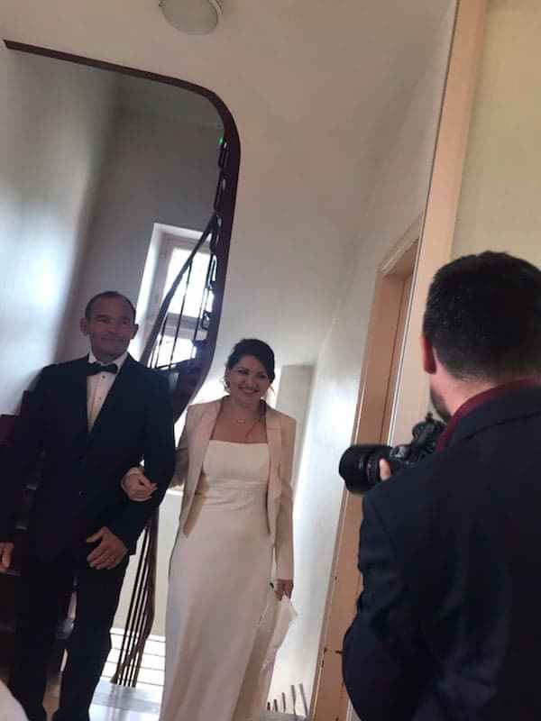 Arrivée avec mon père