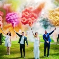 Fumigènes aux couleurs de ton mariage