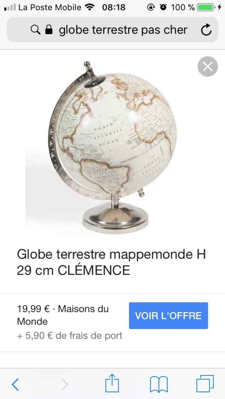  Globe terrestre deco de table - 1