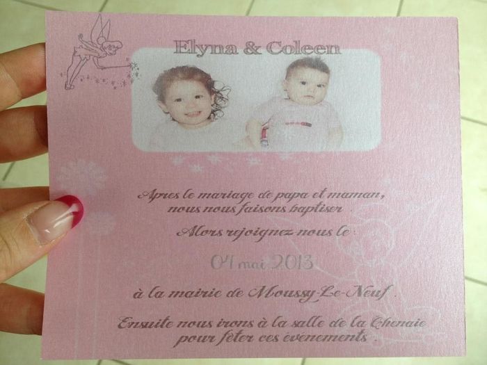 faire part du bapteme de nos filles