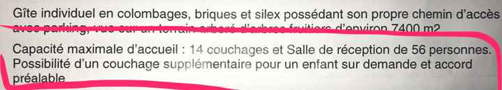  Question contrat gîte !!!! - 2