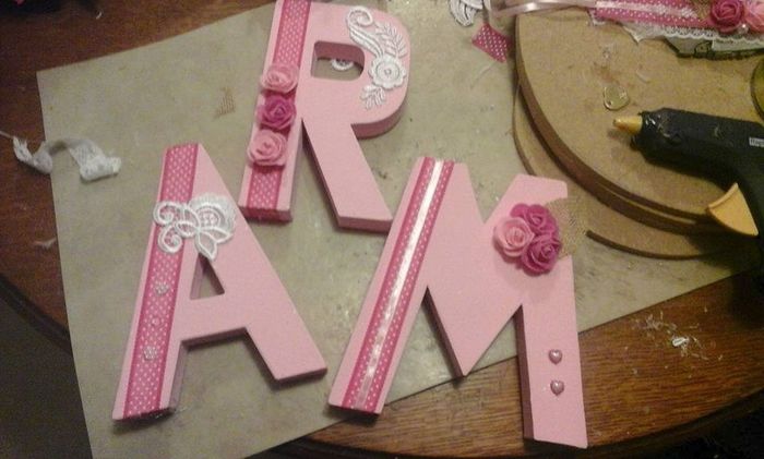 Lettres du mot AMOUR customisées (DIY)