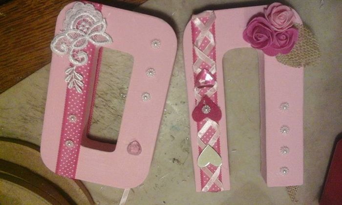 Lettres du mot AMOUR customisées (DIY)