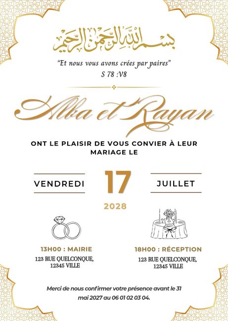 Création des invitations Mariage - 1