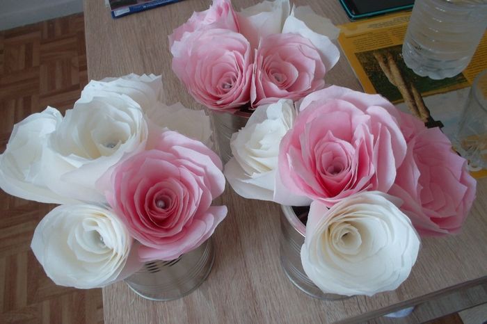 Mes roses en filtres à café