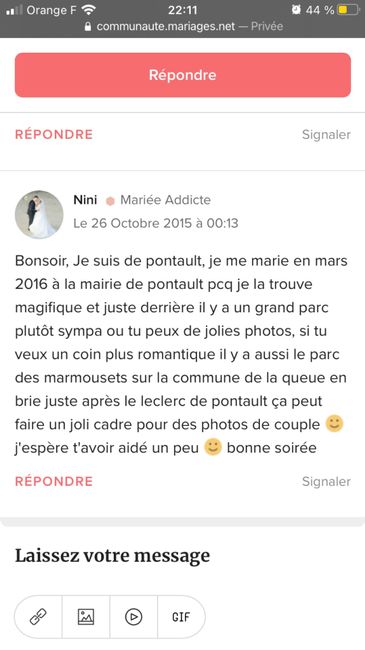 Lieu pour photos de mariage 1