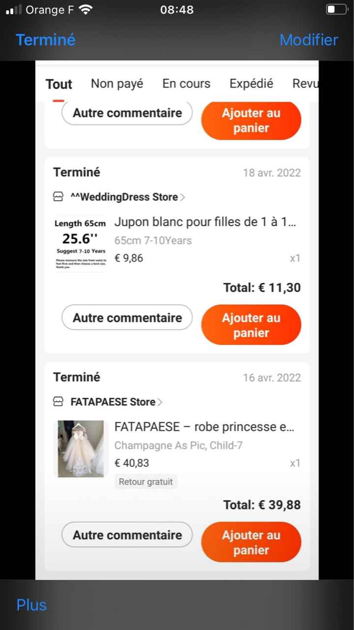 Robe de ma fille reçue - 1