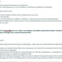Avis cahier des charges traiteur domaine exagéré ou non ? help svp - 2