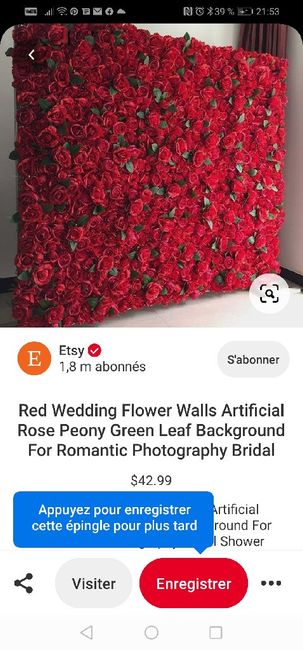 Mur à fleurs rouge 1