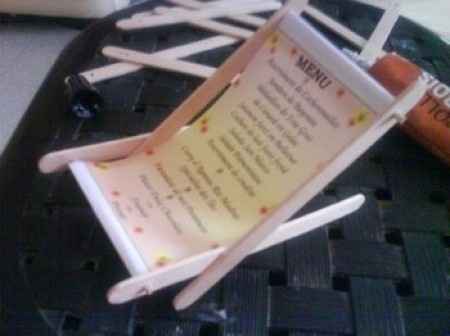 menu mariage assorti a la deco