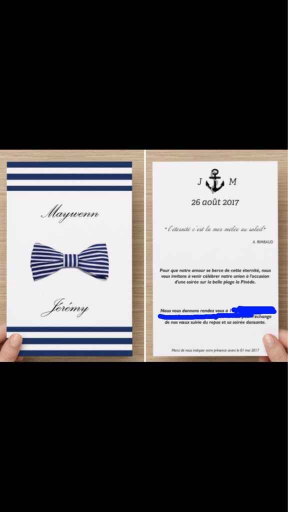 Faire part deuxième jet - 1