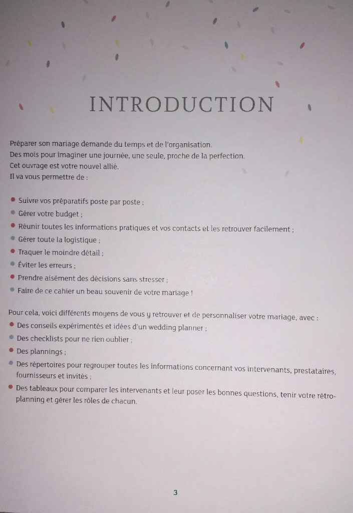 Livre "j'organise mon mariage" des avis? - 2