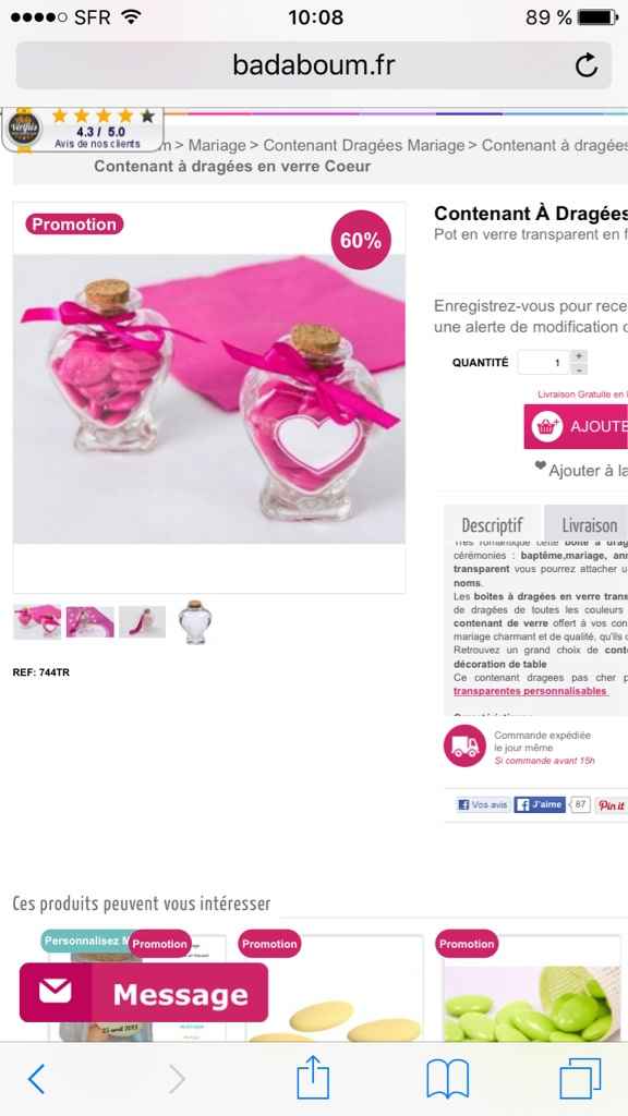 Contenant dragée commander - 1