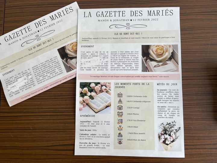 Ma gazette des mariés - 2