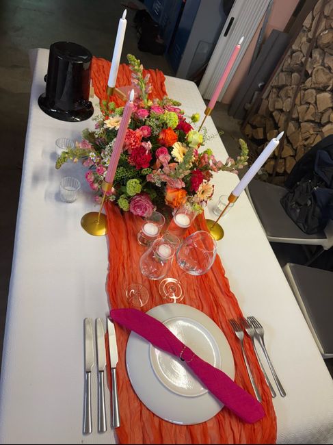 Serviette de table orange 1