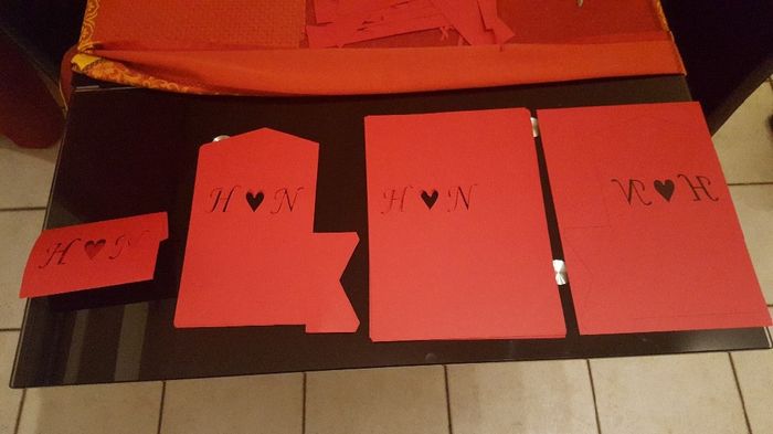 Les différentes étapes du découpage du faire-part
