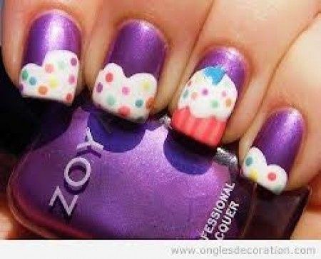 ongle cupcakes
