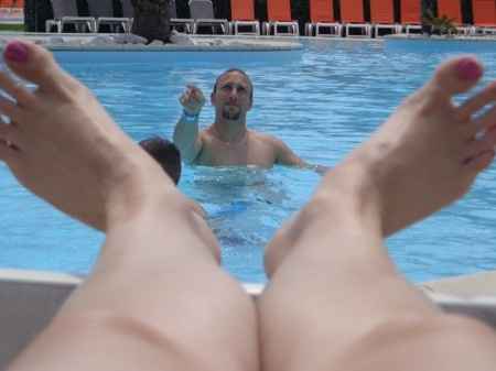 a la piscine