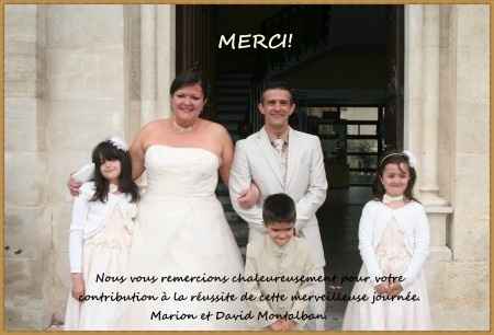 Carte de remerciements