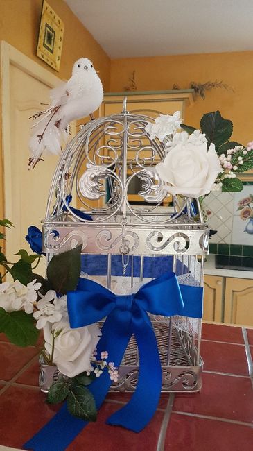 Urne cage oiseau Ou thème champêtre 1