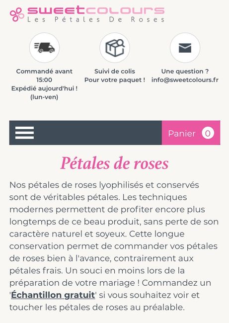 Pétales de roses sortie de ceremonie - 1
