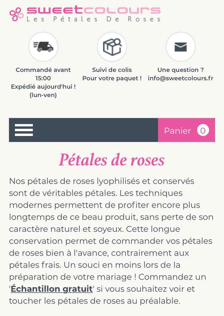 Pétales de roses sortie de ceremonie - 1