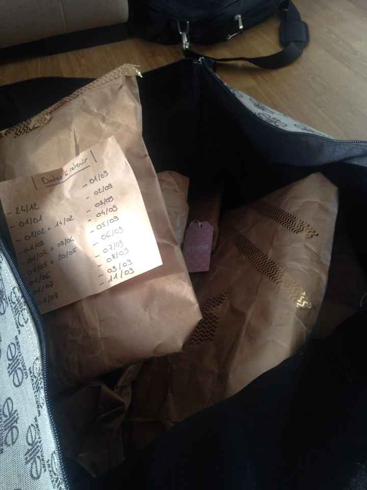 Calendrier de l'avant mariage de decembre à septembre - 2