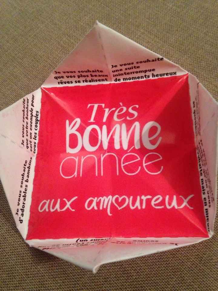 Calendrier de l'avant mariage de decembre à septembre - 2