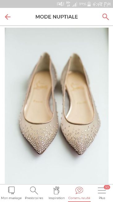 Des chaussures plates de mariée - 1