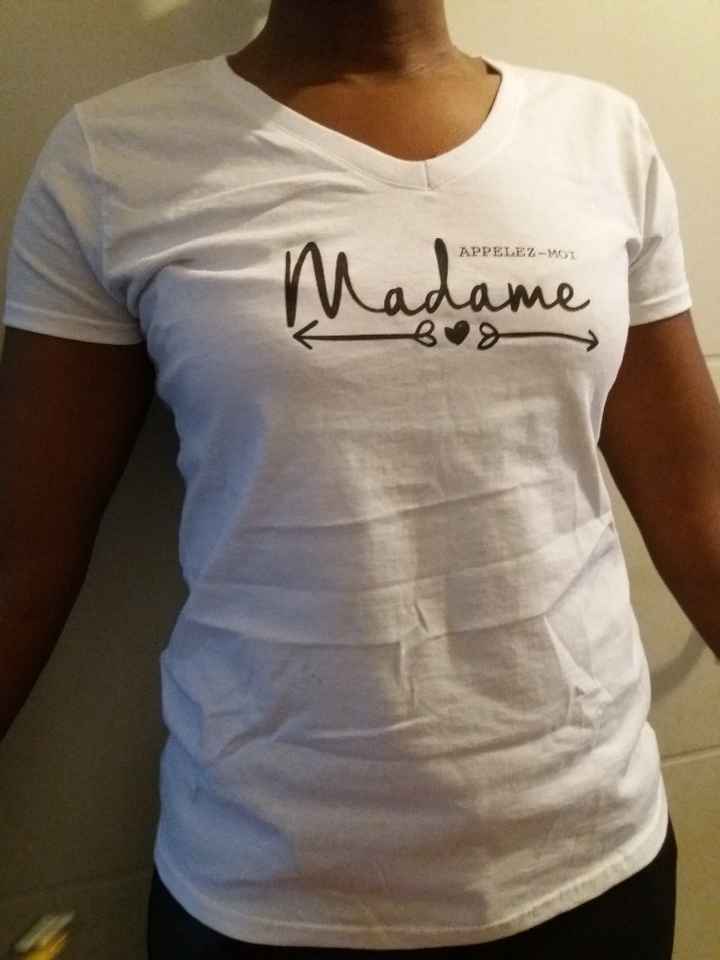 t-shirt lendemain mariage
