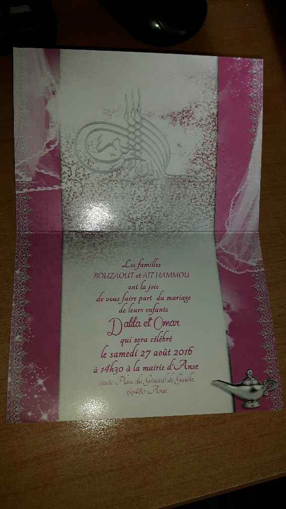 échantillon faire part reçu - 2