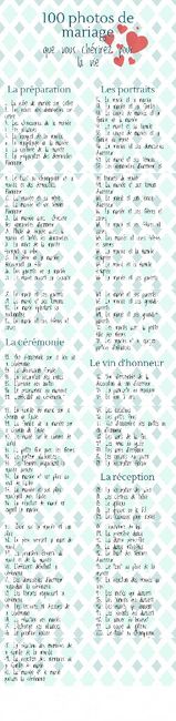 Liste des photos à faire. - 1