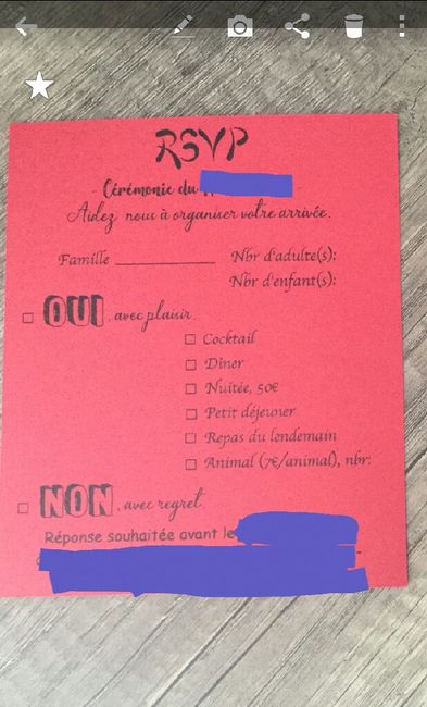 Texte hébergement pour le faire-parts - 2