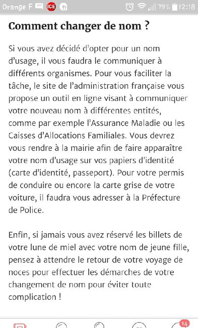 Changement de nom - 1