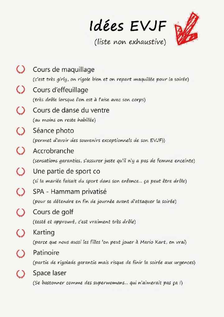 Des idées pour un evjf petit comité ? - 1