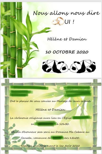 Nouvelle date: nouveaux faire parts! 1